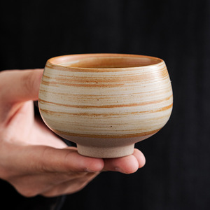 Set da Tè in Ceramica Grezza Stile Wabi-Sabi <span class=keywords><strong>e</strong></span> Giapponese, Tazza Singola per Degustazione del Tè Fatta a Mano - Product Image 2