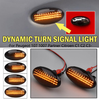 Feux de position latéraux pour Peugeot Citroën C1 C2 C3 C5 C6 107 206 307 407 607 1007 Berlingo Jumpy Dynamic Turn Signal Lamp