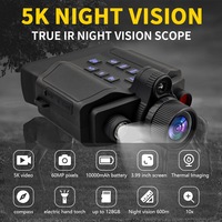 Nueva Cámara de Visión Nocturna Térmica de Doble Tubo 5K de 60MP con Linterna Infrarroja para Monitoreo de Seguridad y Caza