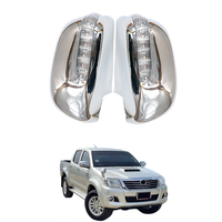 Cache rétroviseur latéral couleur jaune bleu LED pour Hilux VIGO 2012-2014 Kits de carrosserie Accessoires extérieurs compatibles avec Dmax Triton