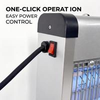 Mata Insectos de Alta Eficiencia Ultra Delgado con Carcasa Metálica, Trampa para Mosquitos Anti-táctil con 2 Luces LED UV de 15L JX70