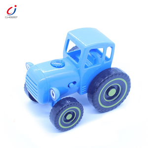 Chengji push ingénierie jouet voiture ferme inertie voiture <span class=keywords><strong>dessin</strong></span> <span class=keywords><strong>animé</strong></span> mignon push pull lumière éducation <span class=keywords><strong>camion</strong></span> bleu <span class=keywords><strong>tracteur</strong></span> jouet - Product Image 1