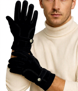 Guantes de Motocicleta de Cuero Vacuno Resistentes, Protección de Armadura para Carreras, Protección de Nudillos Duros, Transpirables, de Secado Rápido, Unisex - Product Image 1