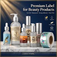 Étiquettes cosmétiques personnalisées en feuille d'or, autocollants découpés à la forme pour bouteilles de soins de la peau, pour l'emballage d'huiles essentielles, directement de l'usine