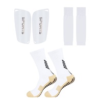 Protège-tibias, manchons de compression pour les jambes, chaussettes tubulaires, ensemble de chaussettes de football antidérapantes 3 en 1, ensemble de chaussettes de sport montantes pour le football - Vente en gros