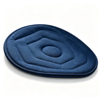 Coussin de siège rotatif antidérapant en coton EVA, lavable et rembourré, fin (0,2-0,4 pouces) Rond de 44 cm de diamètre pour voiture, bureau et maison