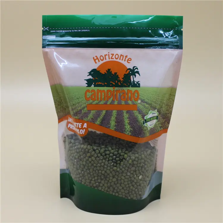 Stand Up Zipper High Barrier Agricultural Seeds Plastic Packaging Bags With Window