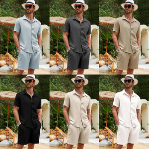 Vente en gros Impression Personnalisée Logo Séchage Rapide Respirant Couleur Unie Décontractée Ensemble Polo à Col Rabattu pour Hommes - Product Image 5