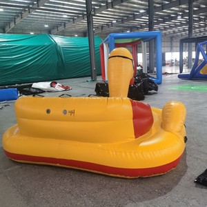 Grand canard gonflable jaune avec sièges, style pirate, radeau de fête <span class=keywords><strong>pour</strong></span> piscine, lac et plage - Product Image 4