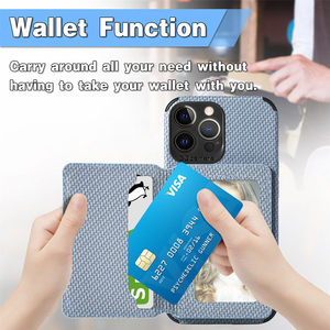 Portafoglio all'ingrosso Flip Card Holder Bag custodia in TPU per <span class=keywords><strong>iPhone</strong></span> 13 <span class=keywords><strong>11</strong></span> 12 14 Pro Max Mini <span class=keywords><strong>Cover</strong></span> in <span class=keywords><strong>pelle</strong></span> PU in fibra di carbonio - Product Image 5