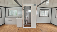 Maison conteneur portable et extensible de 20 pieds - Bureau polyvalent pour appartement, hôtel, entrepôt, villa et hôpital