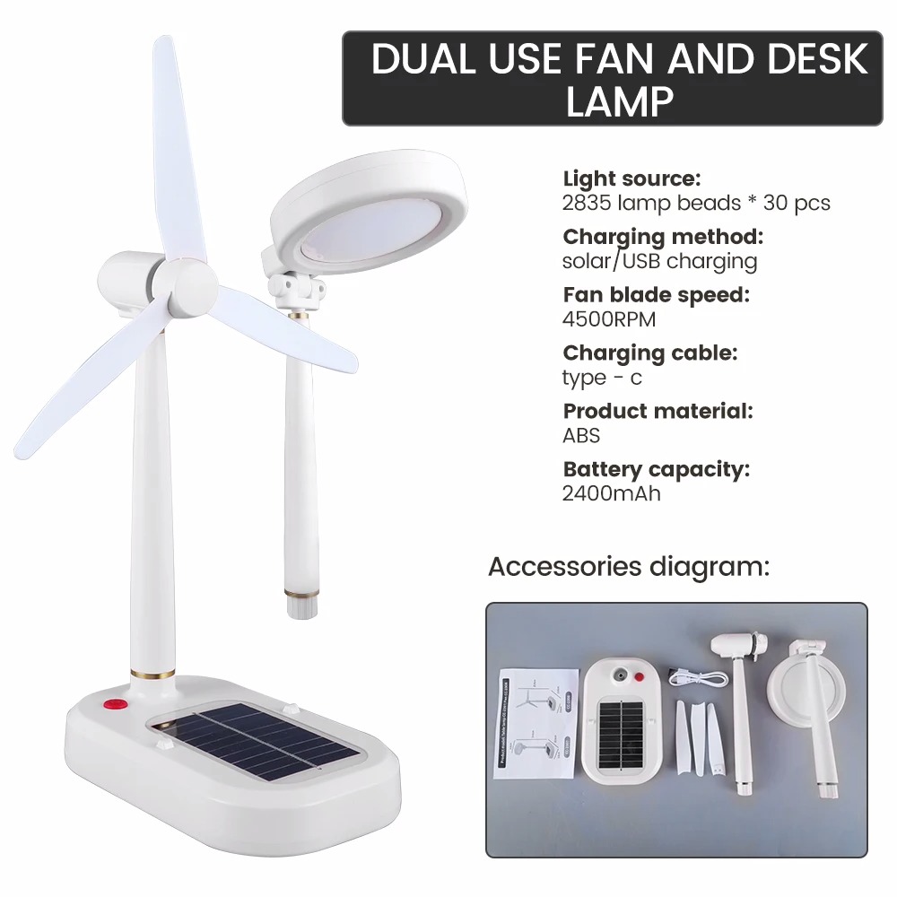 Ventilador Blanco con Lámpara
