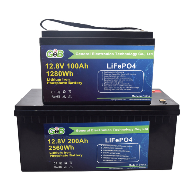 Newly High Quality 12V 12.8V 100Ah 200Ah LiFePO4 Battery Pack With IP55 Water Dust Resistance for RV/Solar System/Golf Carts