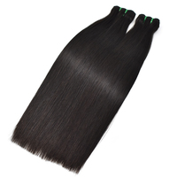 Extensions de cheveux lisses à double trame Remy birmans bruts, cheveux humains non traités de haute qualité, 100 %, couleur naturelle, paquet de cheveux