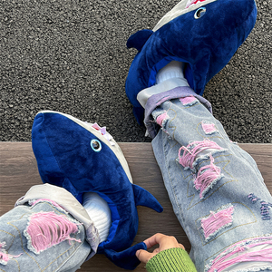 Requin d'intérieur à usage domestique d'amortissement d'hiver à la mode pour le remplissage de coton PP <span class=keywords><strong>sandales</strong></span> pour femmes en coton en peluche personnalisées - Product Image 6