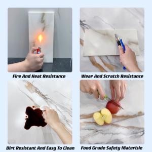 Encimeras de Cocina de Gran Tamaño de 320*120 cm, Estilo de Diseño Moderno, Losa de Piedra Sinterizada, Mármol, para Decoración Abierta - Product Image 3