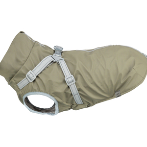 Capa Impermeable para Perro Pontis Rain Harness Cape S Verde Oliva con Correas Reflectantes para Uso en Exteriores - Product Image 1