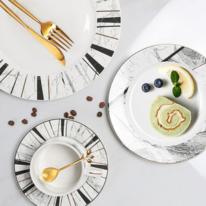 Ensemble de tasses à café en porcelaine écologique européenne, tasse à thé anglaise de l'après-midi, soucoupe, assiette à dessert pour le <span class=keywords><strong>petit</strong></span>-<span class=keywords><strong>déjeuner</strong></span> - Product Image 4