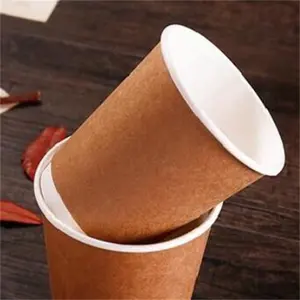 8Oz 10Oz 12Oz 16Oz Kraftpapier Bruin Dubbele Muur Hete Koffie Paper Cups