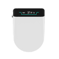Cubierta de Asiento de Bidé Inteligente Automática de Material Plástico, Autolimpiante, Eléctrica, con Forma Cuadrada/V/U