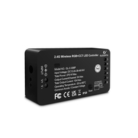 Controlador RGB CCT Zigbee+2.4G RF PWM GL-C-008P-15A para Tiras LED Direccionables JIUAN de 30M, Control Remoto, Carga Máxima de 270W, Certificado ROHS, PC