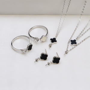 Pendientes Largos de Borla con Estrella y Luna de Plata S925 Wenchi para Mujer, con 5-9 Perlas, Accesorios DIY, Bandeja Vacía 3919, Conjuntos de Joyería de Moda - Product Image 1