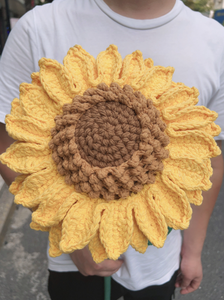 Rosas artificiales hechas a mano Girasoles de ganchillo grandes Nuevas flores gigantes para Navidad Graduación Pascua Regalos del <span class=keywords><strong>D</strong></span>ía de San Valentín - Product Image 5