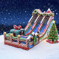 Nouveau château gonflable en PVC pour enfants et adultes, parcours d'obstacles en forme de bonhomme en pain d'épices de Noël, couleur et taille personnalisées - Location pour fêtes