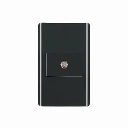 Scatola con 3 unità piastra armata nera 1 presa TV, moduli 1.5, lisbona - Product Image 1