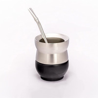 Ynba-tasse à Double paroi isolée sous vide, en acier inoxydable, avec paille animatrice, 4oz, livraison gratuite