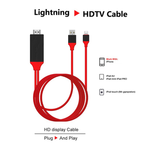 HDTV <b>Cable</b> 2m <b>HD</b> Display Plug And Play for iPhone iPad iPod - Product Image 3
