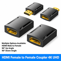   Gerader Adapter 4K 60Hz Stecker auf Buchse Schwarz Vergoldeter Anschluss für Desktop-Monitor Projektor Heimkino