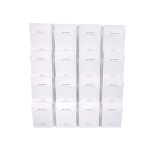 Bán buôn tùy chỉnh 16 poclets treo tường rõ ràng Acrylic tờ rơi tờ rơi tờ rơi chủ Brochure hiển thị đứng - Product Image 3