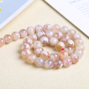 เครื่องประดับ Jingde ลูกปัดหินอาเกตลายดอกซากุระแบบหลวมเครื่องประดับสร้อยข้อมือแบบทำมือบอกตำแหน่งรอบกึ่ง FI - Product Image 3