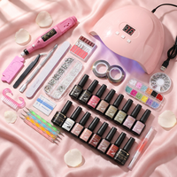 Set Peralatan Nail Art Profesional 35-Piece dengan Lampu Kuku 96W & Bor Kuku Elektrik, Perlengkapan Gel Polish Starter Kit Satu Paket untuk Salon & Rumah
