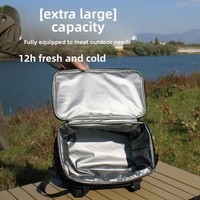 Sac Isotherme Oxford Imperméable en Tissu Softshell avec Doublure en Feuille d'Aluminium Grande Capacité Pliable Portable pour Bureau et Café