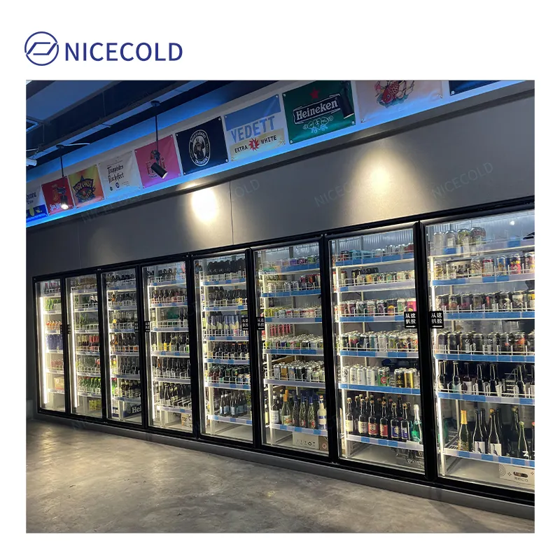 High Quality Supermarket Glass Door Walkin Freezer and Cooler Cold Room for Sale