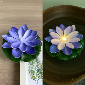 <b>LED</b> Floating Lotus Flower <b>Light</b>, Waterproof Colorful Sensor Night Lamp for Pool Pond Decoration & Festival Wish Lantern Holiday - Product Image 2