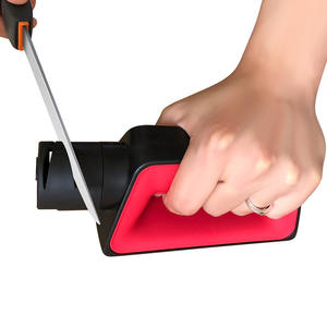 Afilador de cuchillos manual de múltiples granos, herramienta de afilado manual de acero inoxidable para cuchillos de cocina y tijeras - Product Image 1