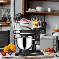 Mixeur Électrique Grande Capacité 8L, Hachoir Multifonctionnel Domestique pour Jus et Viande, Conforme aux Réglementations Européennes et Américaines