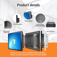 Monitor layar sentuh tanam industri 17 inci, PC kapasitif Super tipis layar sentuh optik