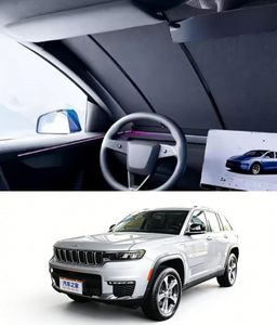 Le pare-soleil et la rideau de protection solaire pour pare-brise avant, en forme de Jeep <span class=keywords><strong>Grand</strong></span> Cherokee, sont neufs et offrent une protection UV et une isolation thermique. - Product Image 1