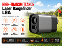 INORM 600m 1000m 2000m 6X Laser-Entfernungsmesser Hohe Lichtdurchlässigkeit LCD 600mAh Akku Pin-Lock Vibration Golf Jagd Distanzmesser