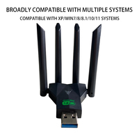 Dongle Wifi de doble banda AC1200 RTL8812AU USB3.0 adaptador WiFi USB computadora de escritorio tarjeta de red inalámbrica accesorios de computadora