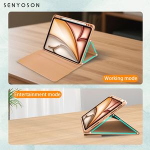 Syx OEM/ODM iPad Trường hợp vật liệu màu sắc thông minh wale-up/ngủ phù hợp với tất cả iPad thông minh từ da folia trường hợp - Product Image 4