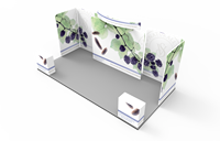 Support de stand d'affichage modulaire portatif fait sur commande de salon commercial de 10x20ft