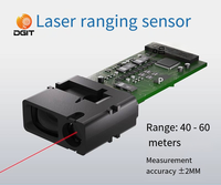 Module de capteur de distance laser/infrarouge haute précision 40M, précision ±1mm, sortie RS485/RS232/TTL, qualité industrielle IP68 pour l'industrie