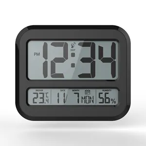 Digital Atomic Jumbo Wall Clock Radio Controlled Clock With Indoor Temperature and Humidity