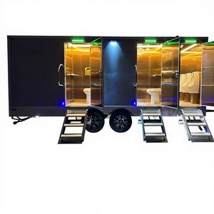 WC mobile extérieur portable ACB ACB-CS durable, écologique et facile à installer avec cabine de douche pour événements et travaux de construction - Product Image 1