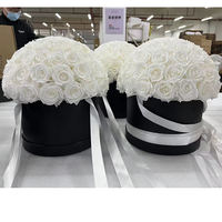 Rose éternelle de luxe en tube – Cadeau Saint-Valentin, arrangements floraux pour mariage, décoration de centre de table pour événements romantiques